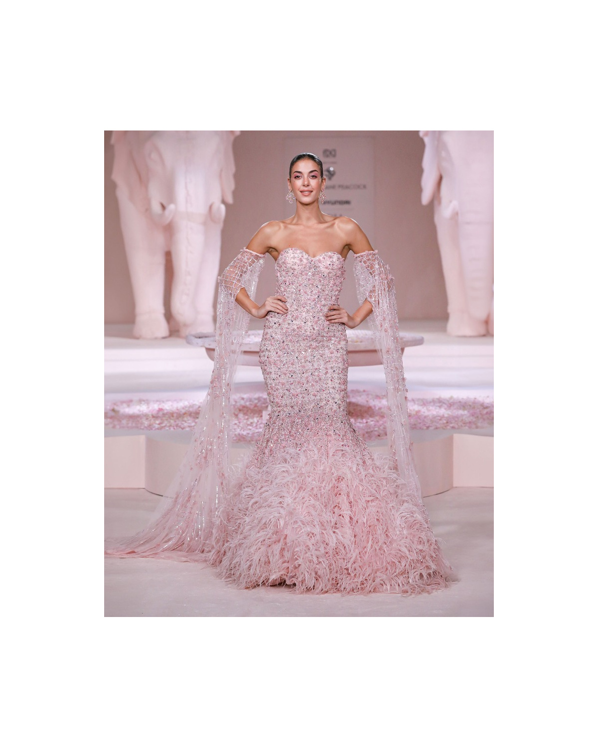 Jasmine Orchid Pink Off-Shoulder Mermaid Gown with Sweetheart Neckline