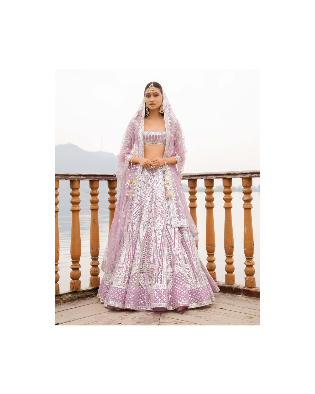 Angie Mulberry Purple Lehenga Set With Chrome Applique
