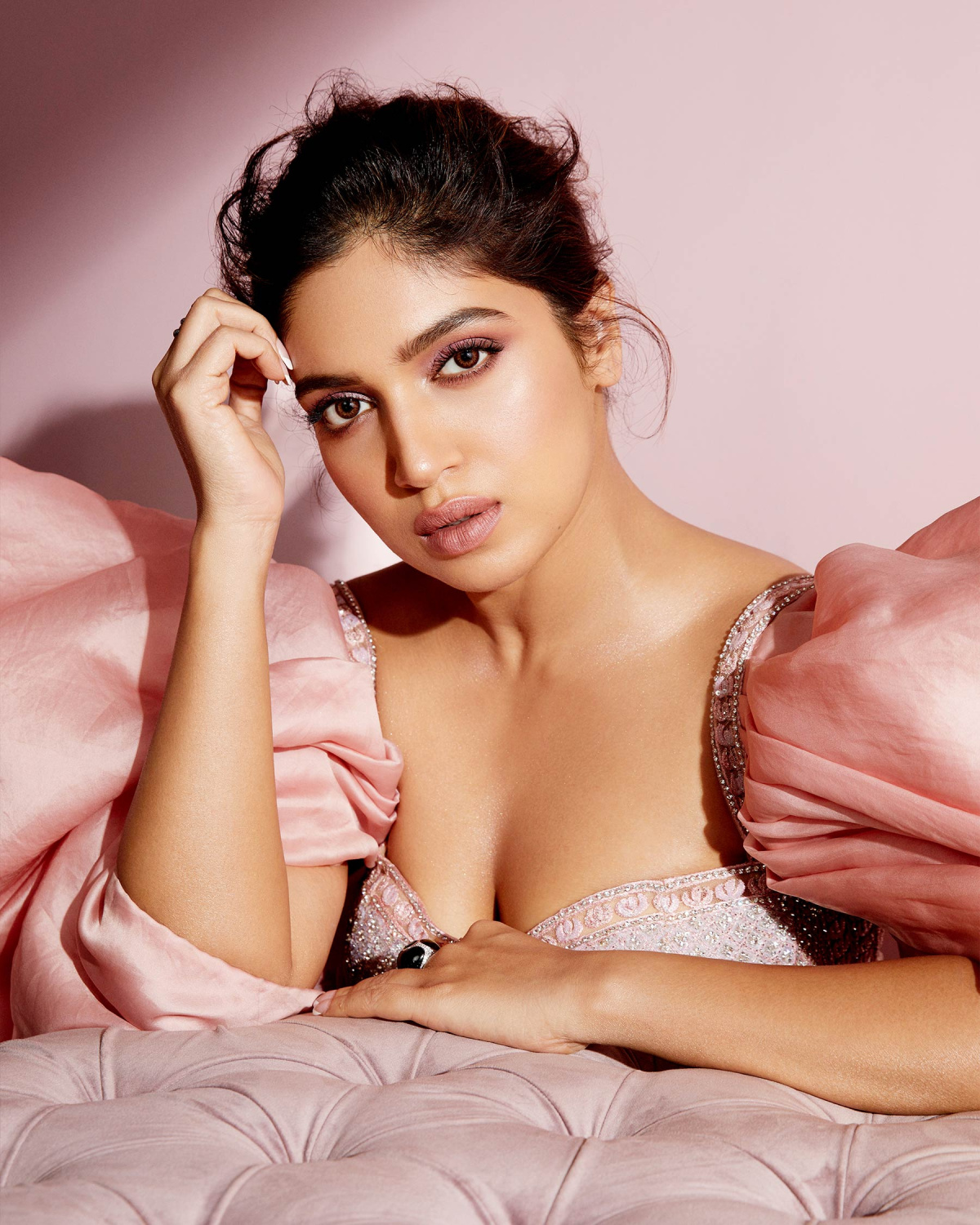 Bhumi Pednekar Pink Lehenga Set
