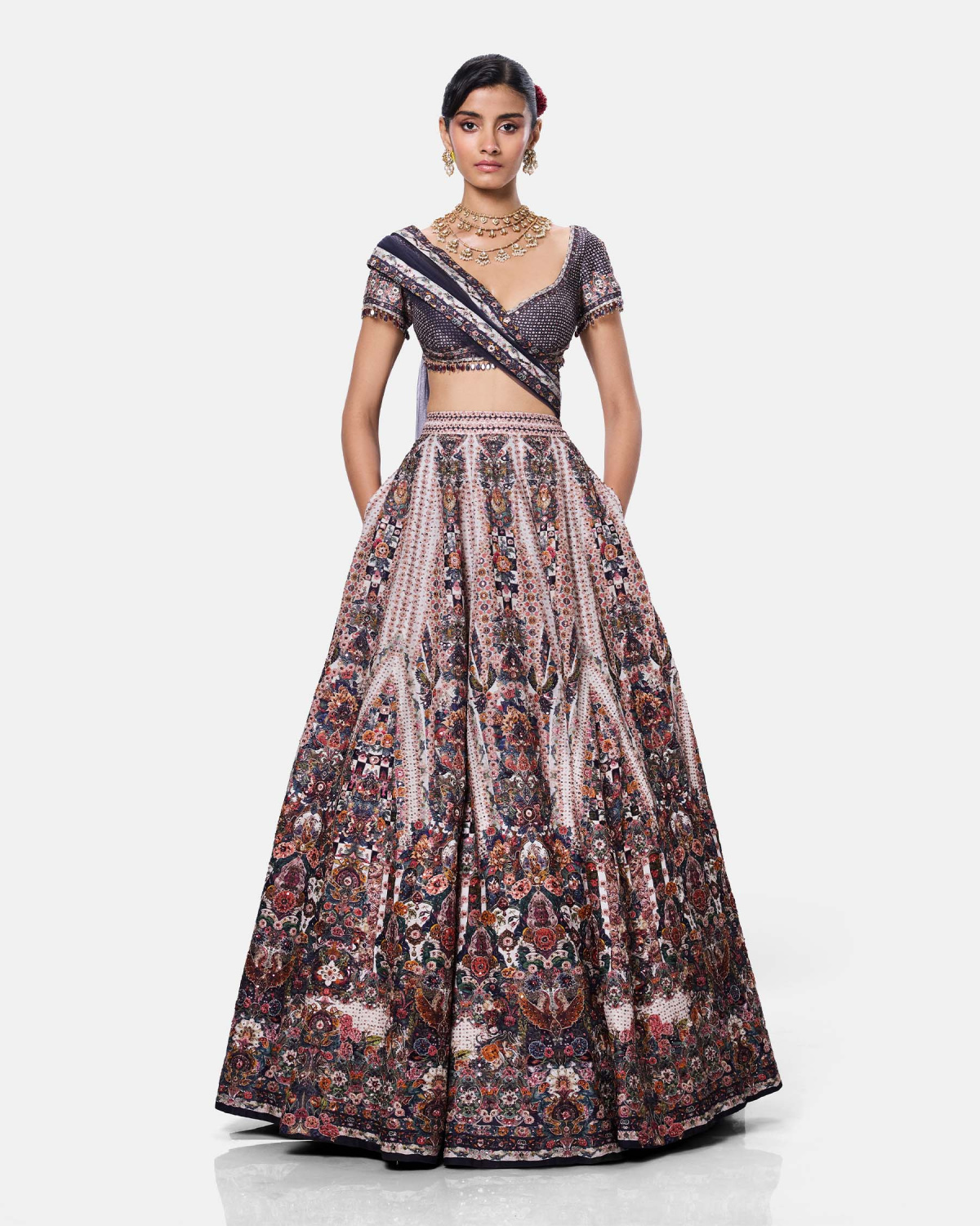 Ivory Mosaic Lehenga