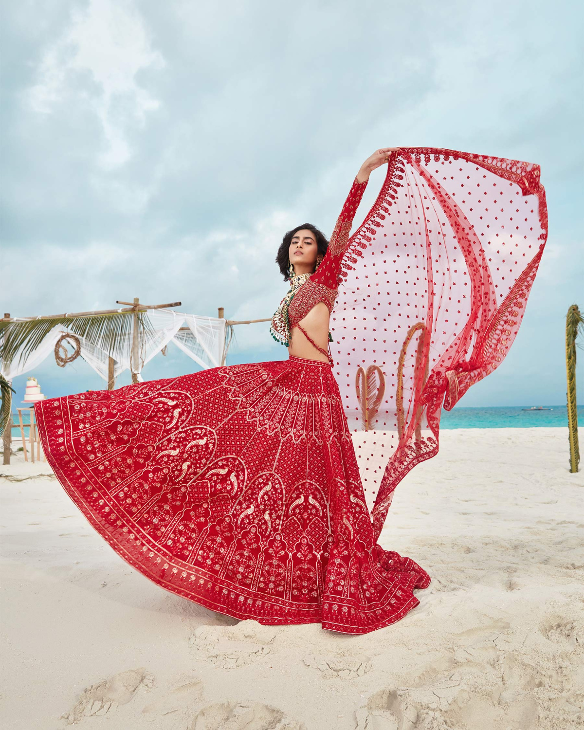 Deep Red Lehenga Set