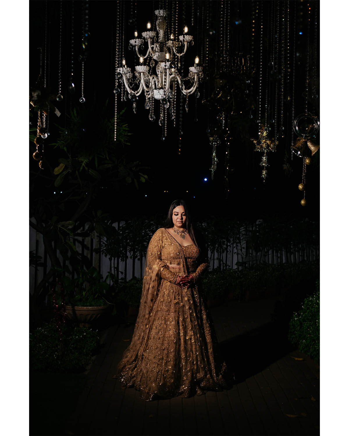 Priyanka Parkash Gold Embroidered Lehenga Set