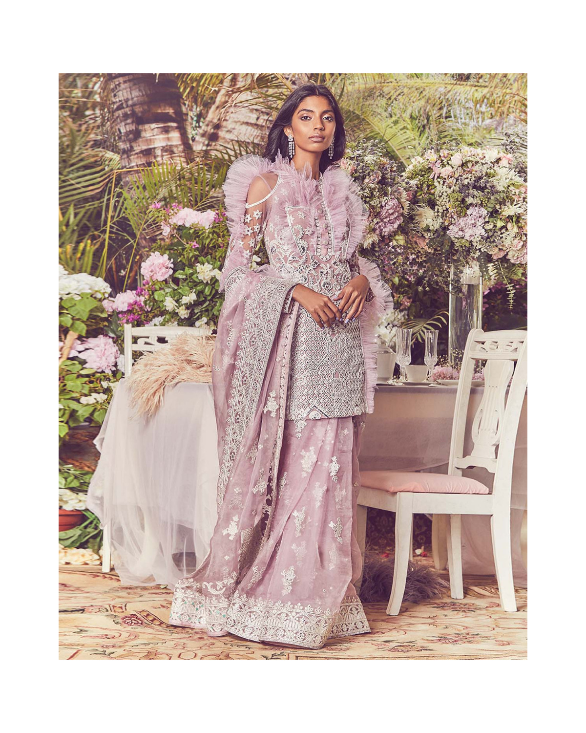 Ezra Kurta And Saree Set