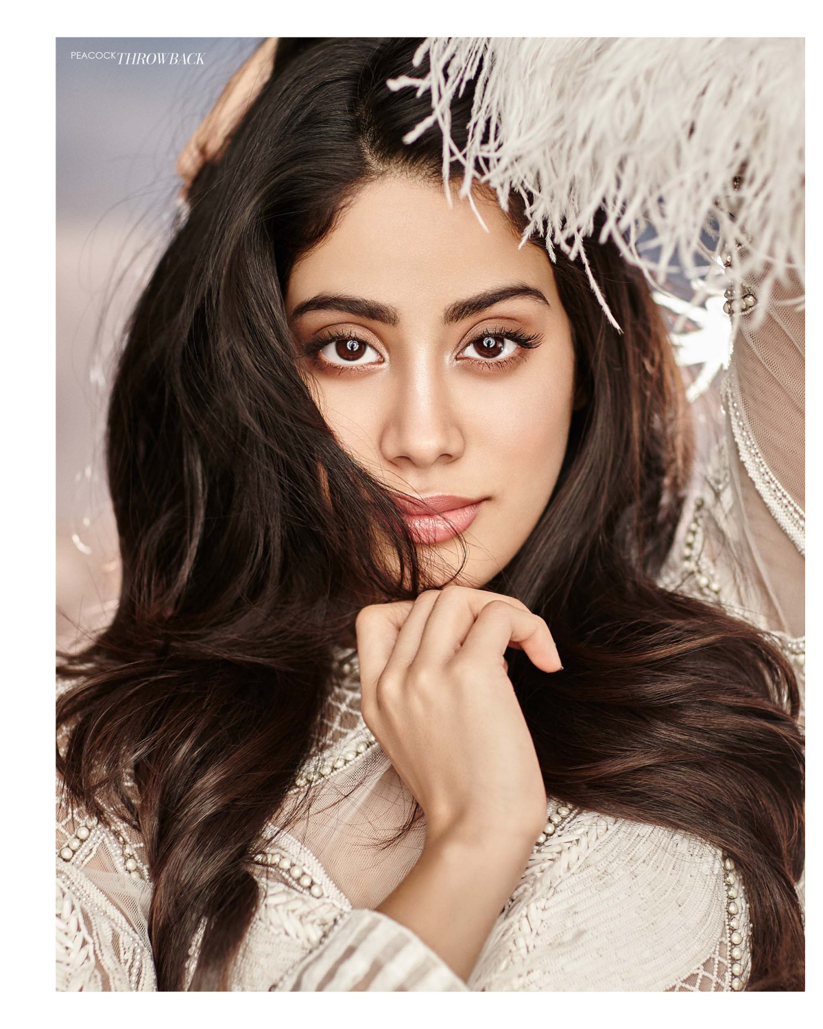 Janhvi Kapoor White Lehenga Set With Feather 