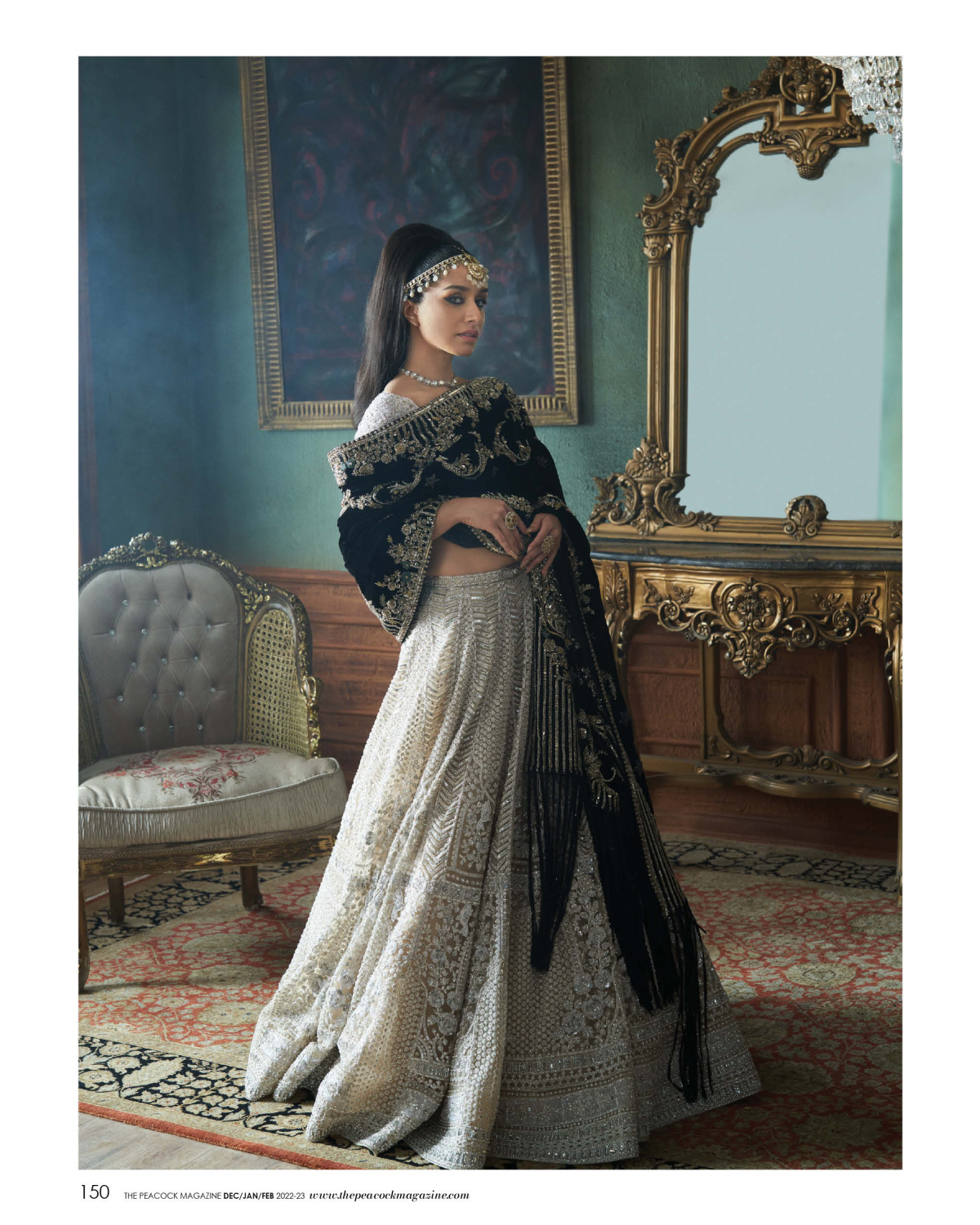 Shraddha Kapoor Silver Handcrafted Lehenga