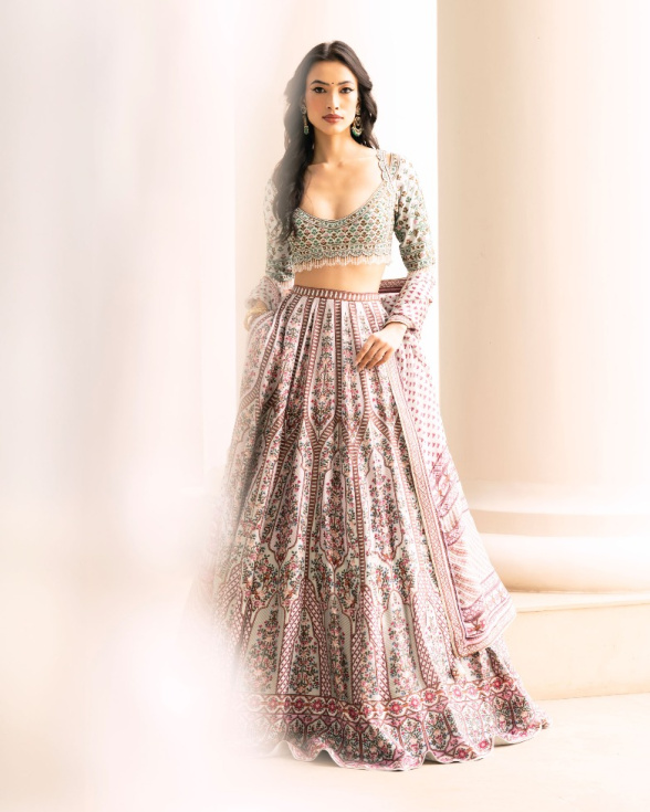 Elpis Multicoloured Printed Lehenga Set