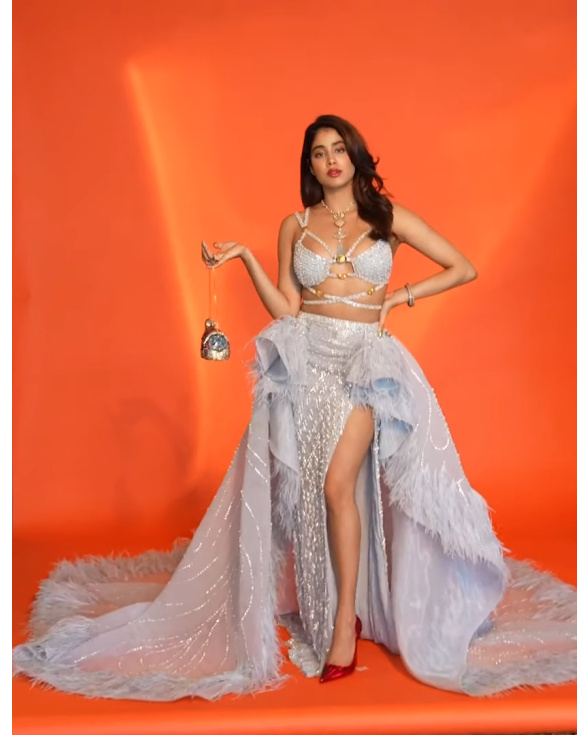 Janhvi Kapoor Powder Blue Lehenga