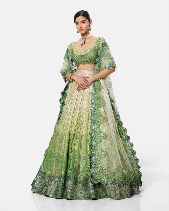 Lime Blossom Lehenga