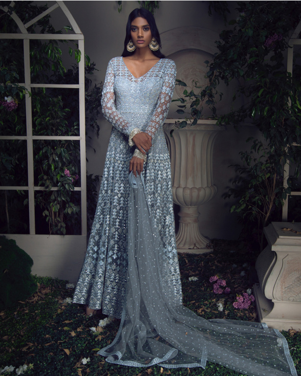 Buy Michelle Skylight Anarkali Set - Falguni Shane Peacock
