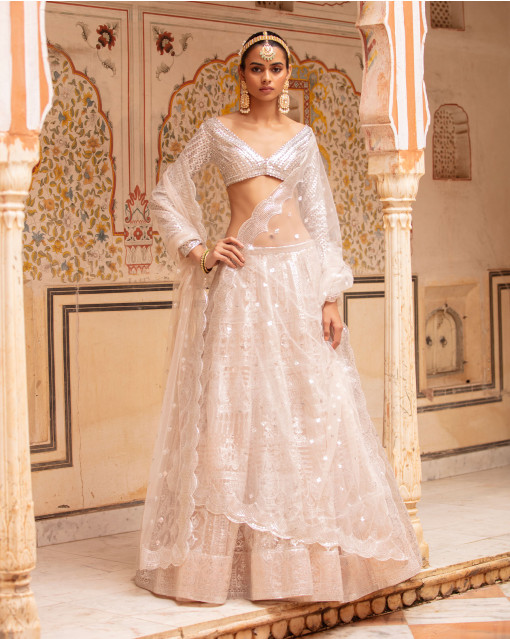 Buy Allure Silver Sabyasachi Lehenga Choli,designer Lehengas,wedding Lehenga,indian  Dress,lehenga for Women,partywear Lehenga,bollywood Lehengas Online in  India - Etsy