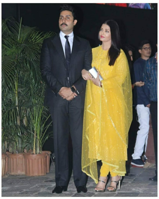 Aishwarya Rai Bachan in Yellow Kurta set