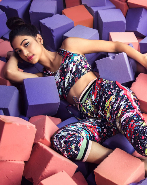 Alanna Panday Multi-color Tops And Joggers