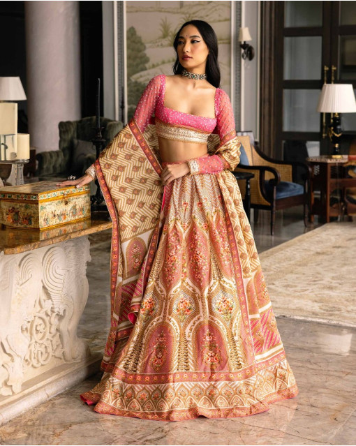 Multicolor printed beautiful ceremonial lehengha choli | Cute dress  outfits, Classy dress outfits, Lehnga designs