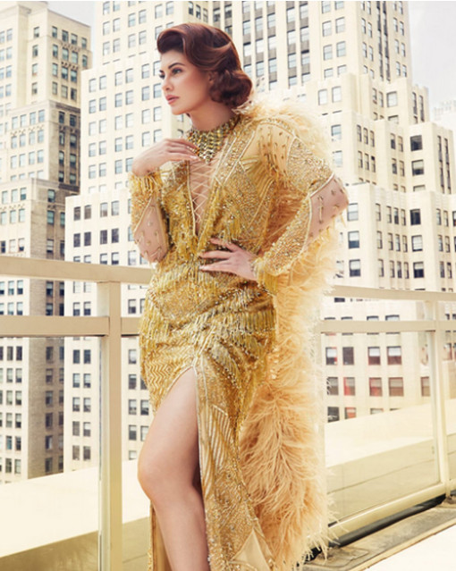 Jacqueline Fernandez golden gown