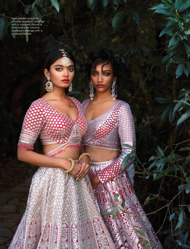 Buy Fuchsia Pink & Golden Agora Jasmine Embroidered Lehenga Set Online -  RI.Ritu Kumar India Store View