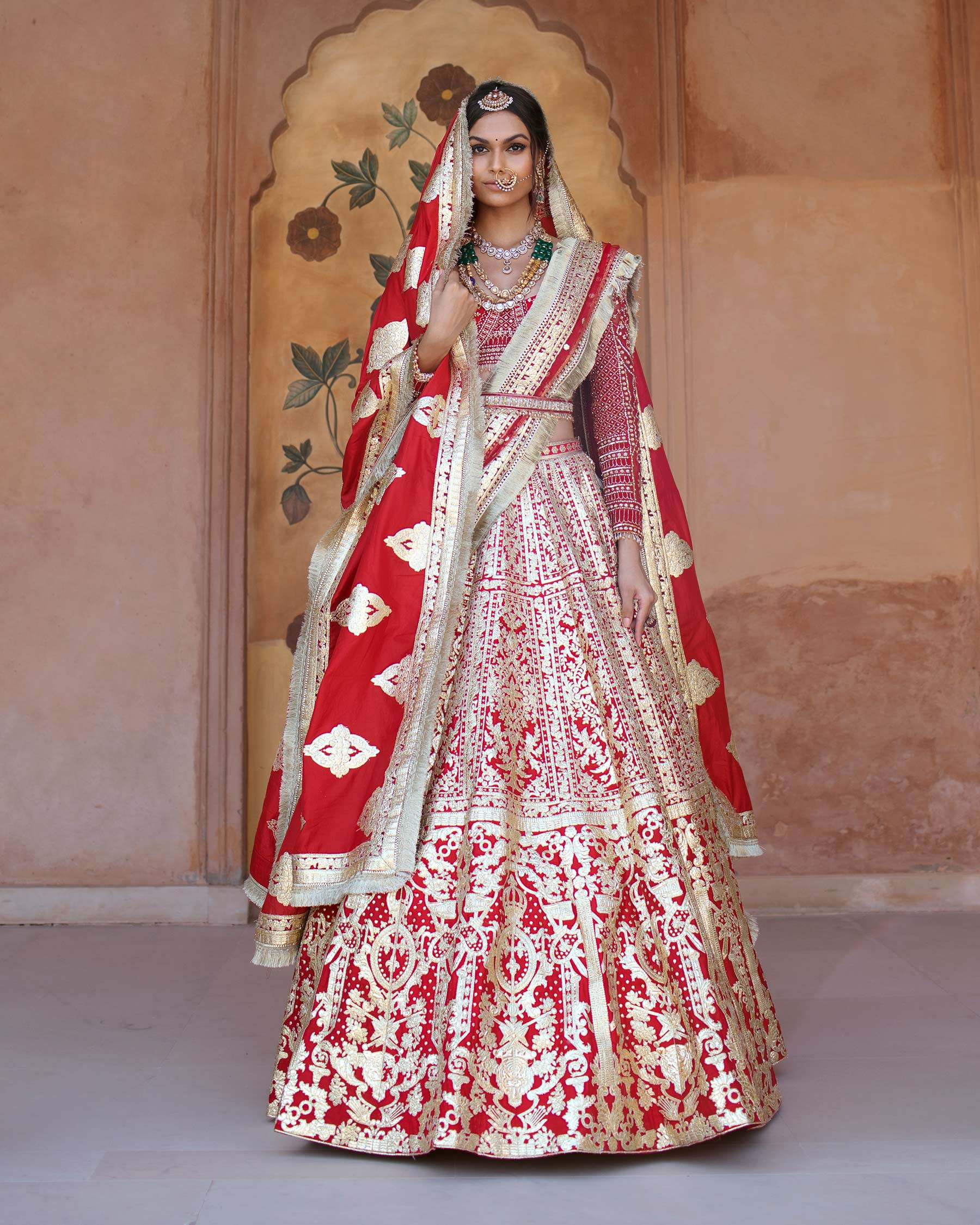 Maroon Red and Cream White Bride and Groom Set. | Indian bridal wear red,  Bridal outfits, Indian bridal wear