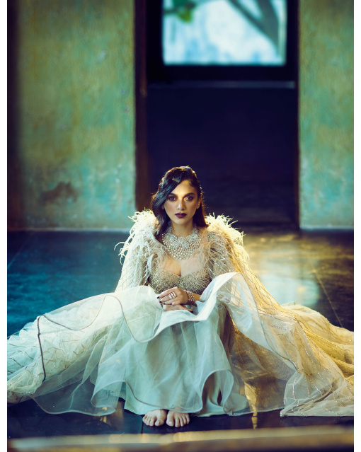 Aditi Rao Hydari Sky Blue Lehenga Set