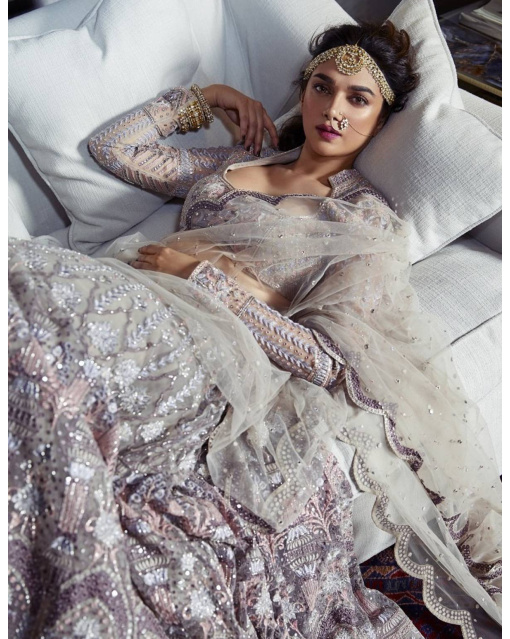 Aditi Rao Hydari Multicolour Embroidered Lehenga Set