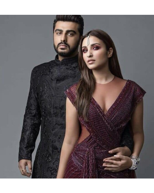 Arjun Kapoor Sherwani And Parineeti Chopra Gown