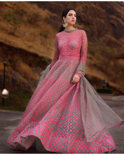 Cynthia Pink Anarkali