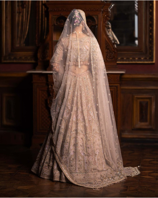 Agathe Dusty Rose Pink Lehenga Set Skirt Replete With Intricate Embroidery