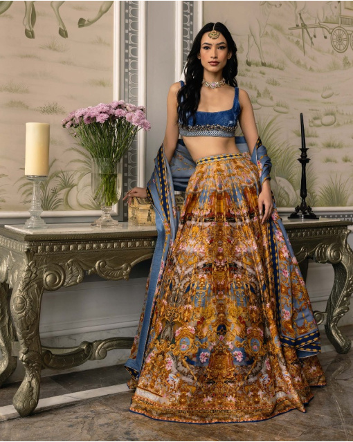 HERA PRINTED LEHENGA SET