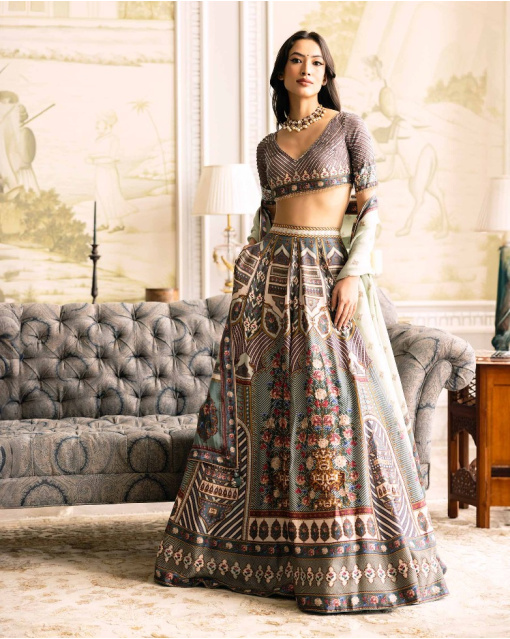 HESTIA PRINTED LEHENGA SET