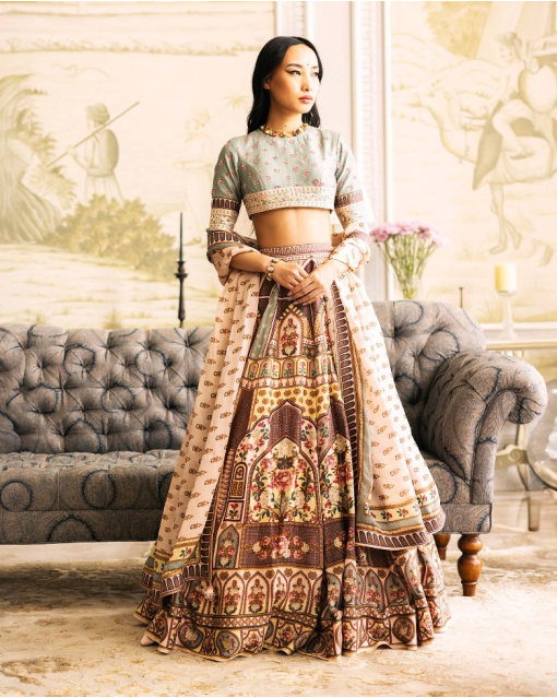 APHRODITE PRINTED LEHENGA SET