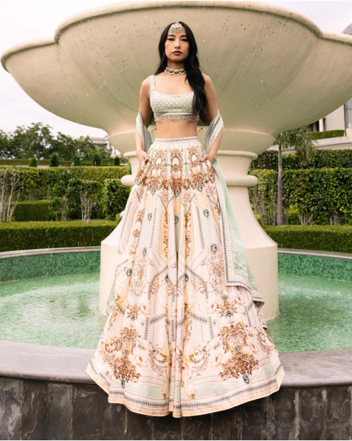 ASTERIA PRINTED LEHENGA SET