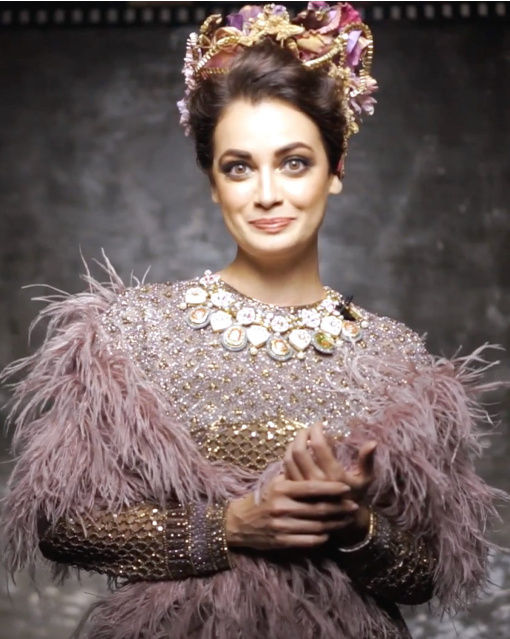 Dia Mirza Pink Lehenga set