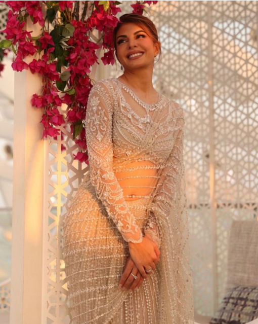 JACQUELINE FERNANDEZ SAREE GOWN