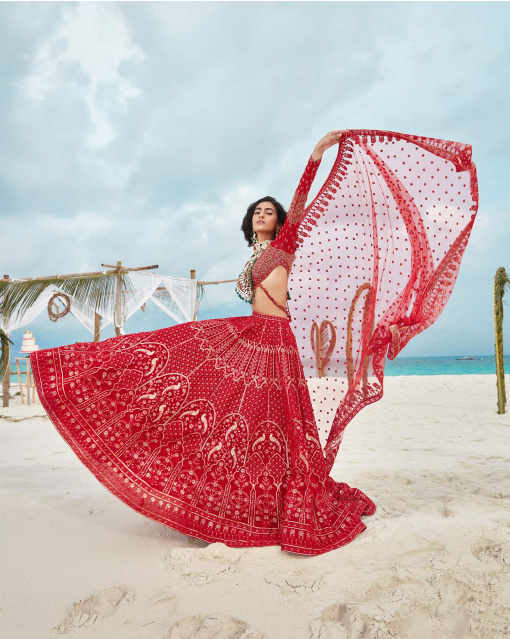 DEEP RED LEHENGA SET