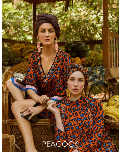 Tuscan Tour Multicolor Kaftan And Short Dress