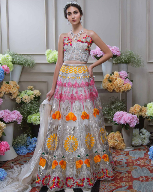 Amour De Junaagarh Multicolor Lehenga Set