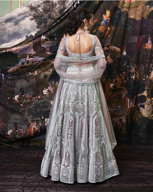 Serena Mauve Tulle Lehenga Set