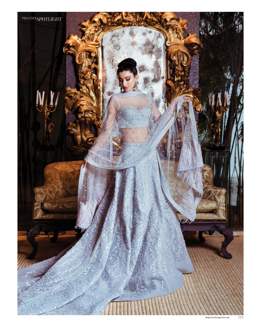 Shalini Passi Light Blue Embroider Lehenga 
