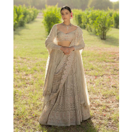 Buy Sierra Peach Lehenga Set Encrusted With Crystals Online