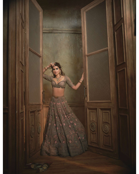 Kriti Sanon Pink-based, multicoloured Lehenga