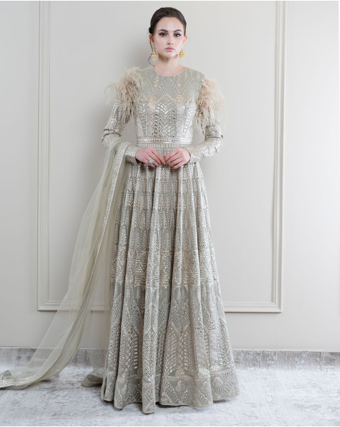 Buy Alaina Dull gold Anarkali Set - Falguni Shane Peacock