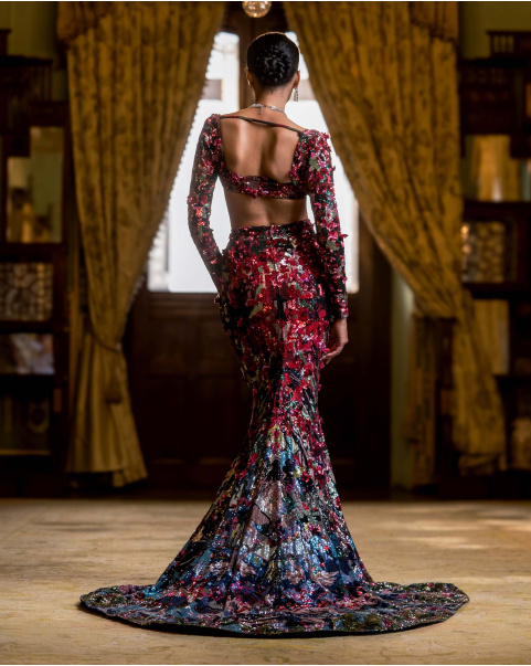 Anouk Red-based, fitted Lehenga set