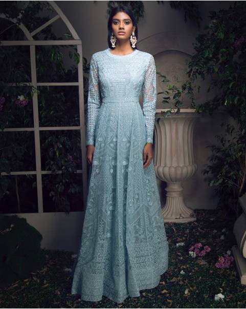 Buy Joanne Bleached embroidered Anarkali Set - Falguni Shane Peacock