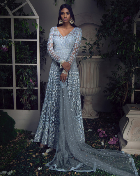 Buy Michelle Skylight Anarkali Set - Falguni Shane Peacock
