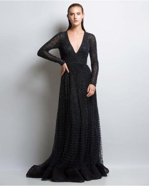 Buy Norma Black Gown -  Falguni Shane Peacock