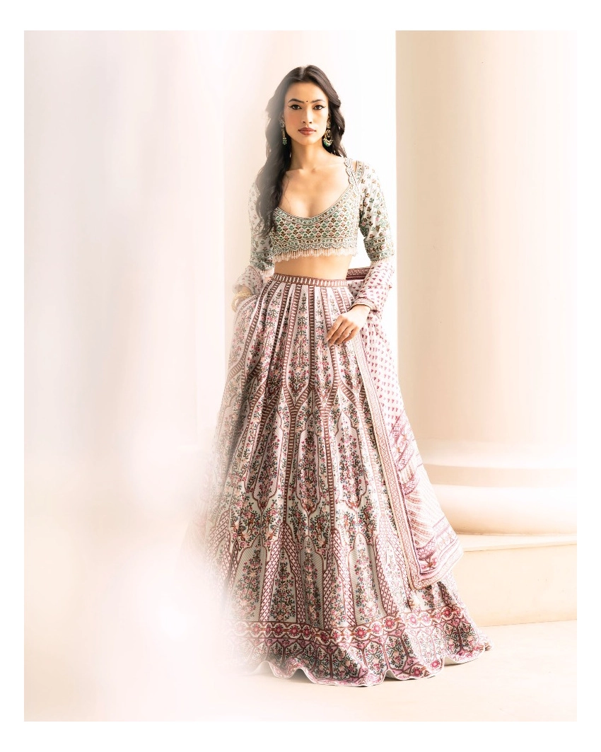 Elpis Multicoloured Printed Lehenga Set