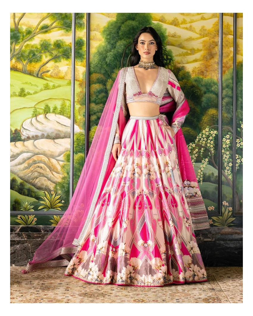 Aura Printed Lehenga Set