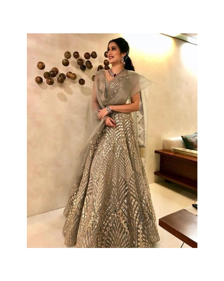 Sagarika Ghate In Chrome Applique Lehenga