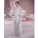 Judith Fitted Gown with Intricate Silver Embroidery with Sequins