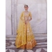 Nadia Marigold Yellow, Ombre Lehenga Set With Tulle Dupatta