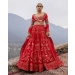 Ellison Red Lehenga Set Featuring Regal And Floral Motifs