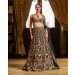 Leonie Black Lehenga Set With Parrot & Lotus Embroidery Work